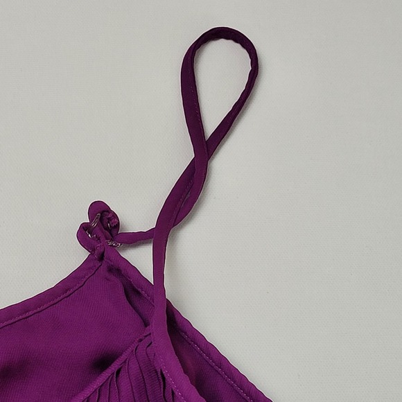 Parker Accordion Pleated A-Line Mini Dress Adjustable Spaghetti Straps Size S - Picture 8 of 13